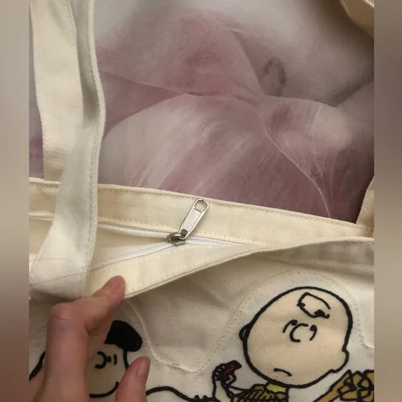 Peanuts Character Canvas Tote Bag - Picture 2 of 3
